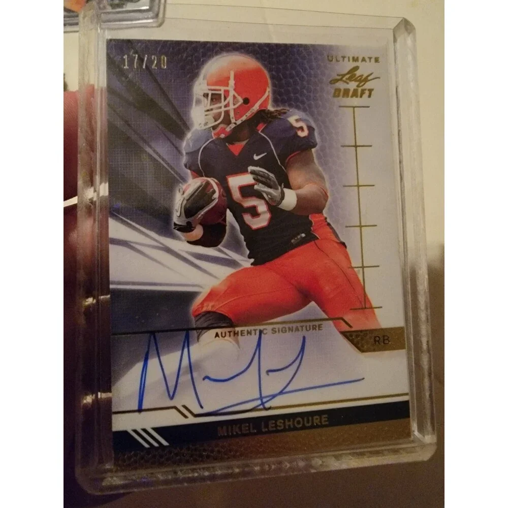 2011 Prestige Atlanta Falcons Mikel Leshoure Nfl Draft Auto Draft /20 Illini
